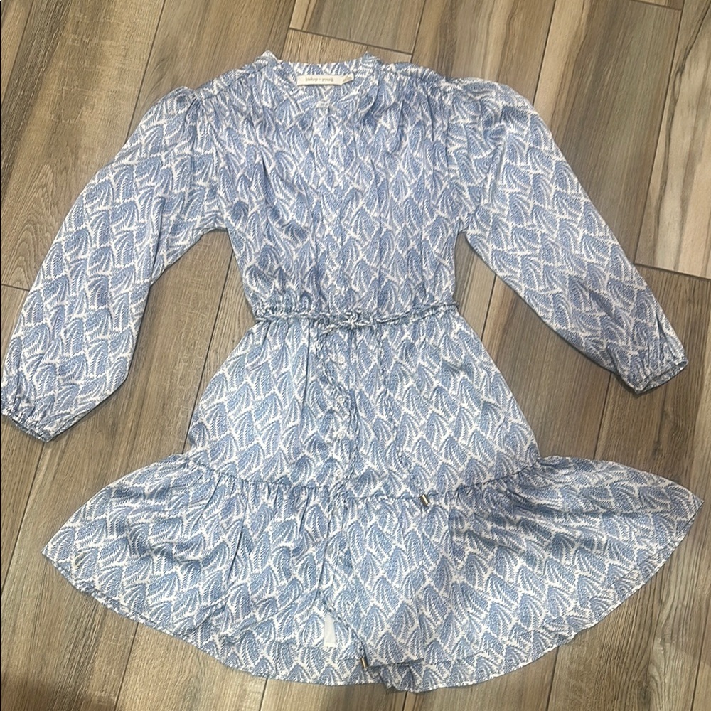 Blue and White Patterned Dress